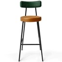 Ver imagem 6 de Kit 4 Banquetas Alta Cozinha Sala Jantar Milão L02 Facto Verde Musgo Couríssimo Whisky - Lyam Decor
