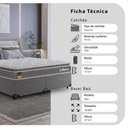Ver imagem 2 de Cama Box Queen + Colchão Life D33 Pillow Top 56x158x198cm - Cinza - e-Shop Casa