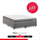 Ver imagem 5 de Cama Box Queen + Colchão Life D33 Pillow Top 56x158x198cm - Cinza - e-Shop Casa