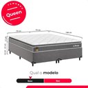 Ver imagem 3 de Cama Box Queen + Colchão Life D33 Pillow Top 56x158x198cm - Cinza - e-Shop Casa