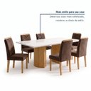 Ver mais imagens de Conjunto Sala de Jantar 6 Lugares Retangular Tampo Vidro MDF 160x80cm Mesa Isla e Cadeiras Carol