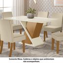 Ver imagem 5 de Mesa de Jantar Solus 160 cm com Tampo de Vidro - Nature/Off White