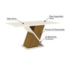 Ver imagem 3 de Mesa de Jantar Solus 160 cm com Tampo de Vidro - Nature/Off White