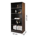 Ver imagem 4 de Estante Livreiro Multiuso Mirage 4 Prateleiras 1,77m Preto Viero