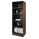 Ver imagem 3 de Estante Livreiro Multiuso Mirage 4 Prateleiras 1,77m Preto Viero