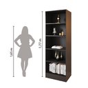 Ver imagem 2 de Estante Livreiro Multiuso Mirage 4 Prateleiras 1,77m Preto Viero