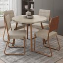 Ver imagem 1 de Conjunto Sala de Jantar 4 Cadeiras Dália Carraro