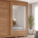 Ver imagem 2 de Guarda-roupa Portas de Correr C/ Espelho Florença Cinamomo