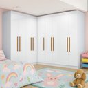 Ver imagem 1 de Guarda-Roupa Infantil 9 Portas Jasmim Branco