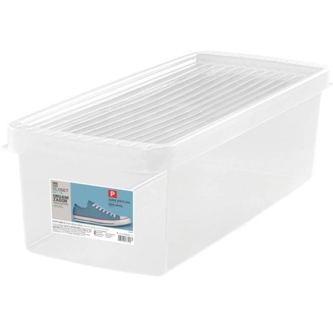 5 Caixas Empilháveis 4,2l Organizadoras Calçados 35 Ao 38 Ordene Brinquedos Itens de Costura