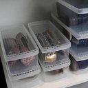 Ver imagem 4 de 5 Caixas Empilháveis 4,2l Organizadoras Calçados 35 Ao 38 Ordene Brinquedos Itens de Costura