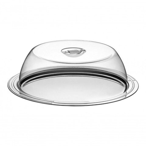 Porta Bolo Tramontina Ciclo em Aço Inox com Tampa 33 cm
