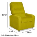 Ver imagem 4 de Poltrona Decorativa do Papai Reclinável Confortável Suede - Lm Decor Amarelo