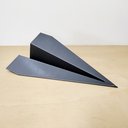 Ver imagem 1 de Estatueta Avião Origami P - 13,5cm comp. - Toque 3D:Cinza