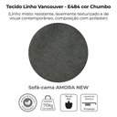 Ver imagem 7 de Sofa Cama 2 Lugares 138 Cm Amora Linho Vancouver Milani Store Chumbo