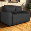 Ver imagem 2 de Sofa Cama 2 Lugares 138 Cm Amora Linho Vancouver Milani Store Chumbo