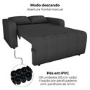 Ver imagem 6 de Sofa Cama 2 Lugares 138 Cm Amora Linho Vancouver Milani Store Chumbo