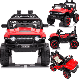 Carro Eletrico Jeep ATV One Super 4x4 12V Controle Vermelho - 2