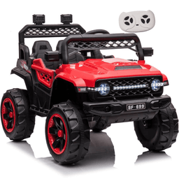 Carro Eletrico Jeep ATV One Super 4x4 12V Controle Vermelho - 1