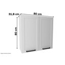 Ver imagem 2 de Armário de Cozinha Modulado Cz-3314 C/ 2 Portas 80cm Branco - Tecno Mobili