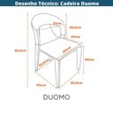 Ver imagem 5 de Cadeira Duomo Estrutura em Aço Poliuretano (PU) Preta Fratini 2 Unidades