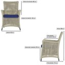 Ver imagem 3 de Jogo Sofá 2 Poltronas e Mesa Igapó Preta E10 Trama Original Rami