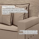 Ver imagem 5 de Sofá Fixo 4 Lugares Verona 2,16m Linho Bege