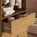 Ver imagem 4 de Guarda Roupa Modular 2 Portas 3 Gavetas 70cm MDF Altezza Trend Belmax:Freijó/Titânio
