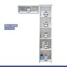 Lavanderia Modulada Bauru 1 Armário Multiuso e Armário Aéreo Branco Kaiki Móveis - 11