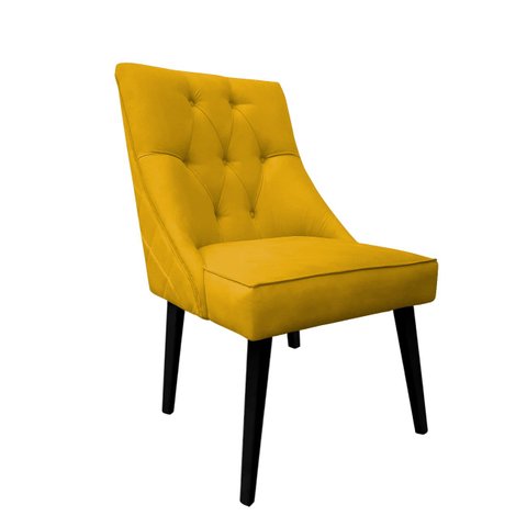 Cadeira De Jantar Bela Capitone Suede Amarelo