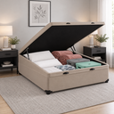 Ver imagem 3 de Cama Box Baú Airtech Viuvo Colchão de Molas Ensacadas Ortobom 128x188x60cm