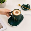 Ver imagem 7 de Kit Aquecedor Elétrico para Xícara Mini Cooktop Caneca Cerâmica Colher Dourada para Chá e Café