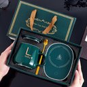 Ver mais imagens de Kit Aquecedor Elétrico para Xícara Mini Cooktop Caneca Cerâmica Colher Dourada para Chá e Café