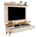 Ver imagem 3 de Rack com Painel para Tv até 60 Polegadas Vivare 2 Gavetas Off White/nature - Giga Móveis