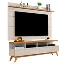 Ver imagem 2 de Rack com Painel para Tv até 60 Polegadas Vivare 2 Gavetas Off White/nature - Giga Móveis
