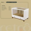 Ver imagem 2 de Berço Vira-cama Retrô Off White-nogueira com Gavetas