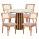 Ver imagem 1 de Conjunto de Jantar Mesa 4 Cadeiras Mdf