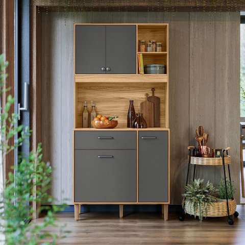 Cozinha Compacta Erva Doce 90cm Freijó Chumbo Nicioli