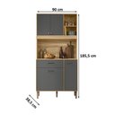 Ver imagem 2 de Cozinha Compacta Erva Doce 90cm Freijó Chumbo Nicioli