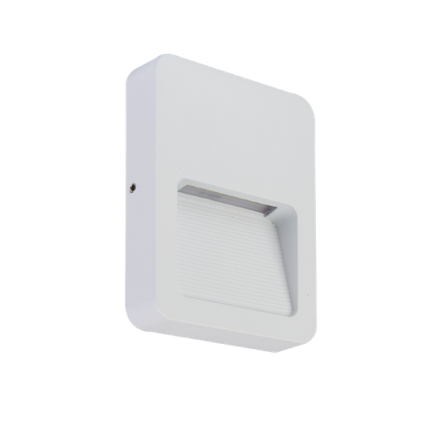 Balizador de Sobrepor Led FIT Metal Branco Retangular Externo 1,5W BIVOLT 12x9x2cm