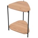 Ver imagem 1 de Mesa Lateral para Sala de Estar Pés Metálicos Adek A03 Hanover Preto - Lyam Decor