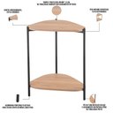 Ver imagem 4 de Mesa Lateral para Sala de Estar Pés Metálicos Adek A03 Hanover Preto - Lyam Decor
