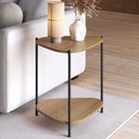 Ver imagem 2 de Mesa Lateral para Sala de Estar Pés Metálicos Adek A03 Hanover Preto - Lyam Decor