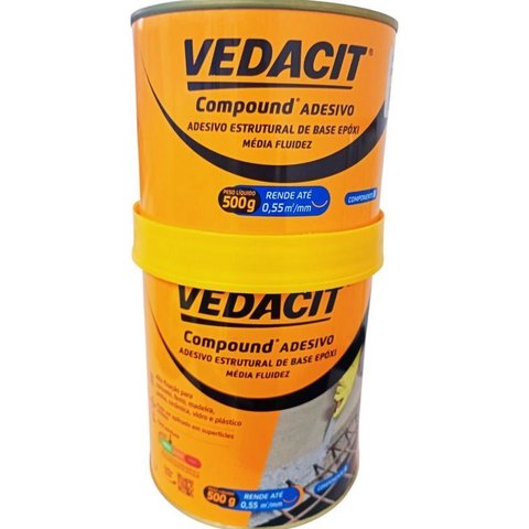 Compound Adesivo Vedacit P/ Concreto Ferro Madeira Pedra