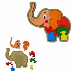 Brinquedo Educativo Quebra Cabeça Infantil Elefante Mdf - 1