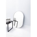 Ver imagem 2 de Espelho Grande Decorativo Oval com Moldura Metal 80x50cm Luxo Branco
