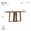 Ver imagem 2 de Mesa de Jantar Rubi 160x90 cm Cinamomo - New Ceval