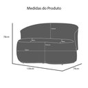 Ver imagem 7 de Namoradeira Beatriz Formato Orgânica Tecido Boucle Bege Composê Calacata Cinza - Estopar Namoradeira