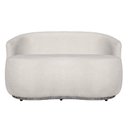 Ver imagem 1 de Namoradeira Beatriz Formato Orgânica Tecido Boucle Bege Composê Calacata Cinza - Estopar Namoradeira