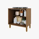 Ver imagem 4 de Balcão para Cooktop Toronto 4 e 5 Bocas 80cm 2 Portas Cozinha Freijó com Offwhite - Rede Móveis